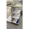 Image 2 : Qty 2 Rolling Metal Shelves w/ Plastic Edged Trays 24"W x 36"D x 54"H