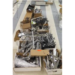 Multiple Boxes Metal Sign Holder Parts, Rails, Connectors, etc