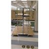 Image 2 : Slatwall Panel Wood & Chrome Adjustable Display Shelf Rack 50.5"L x 51"D x 62.5"H