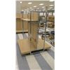 Image 2 : Slatwall Panel Wood & Chrome Adjustable Display Shelf Rack 50.5"L x 51"D x 62.5"H