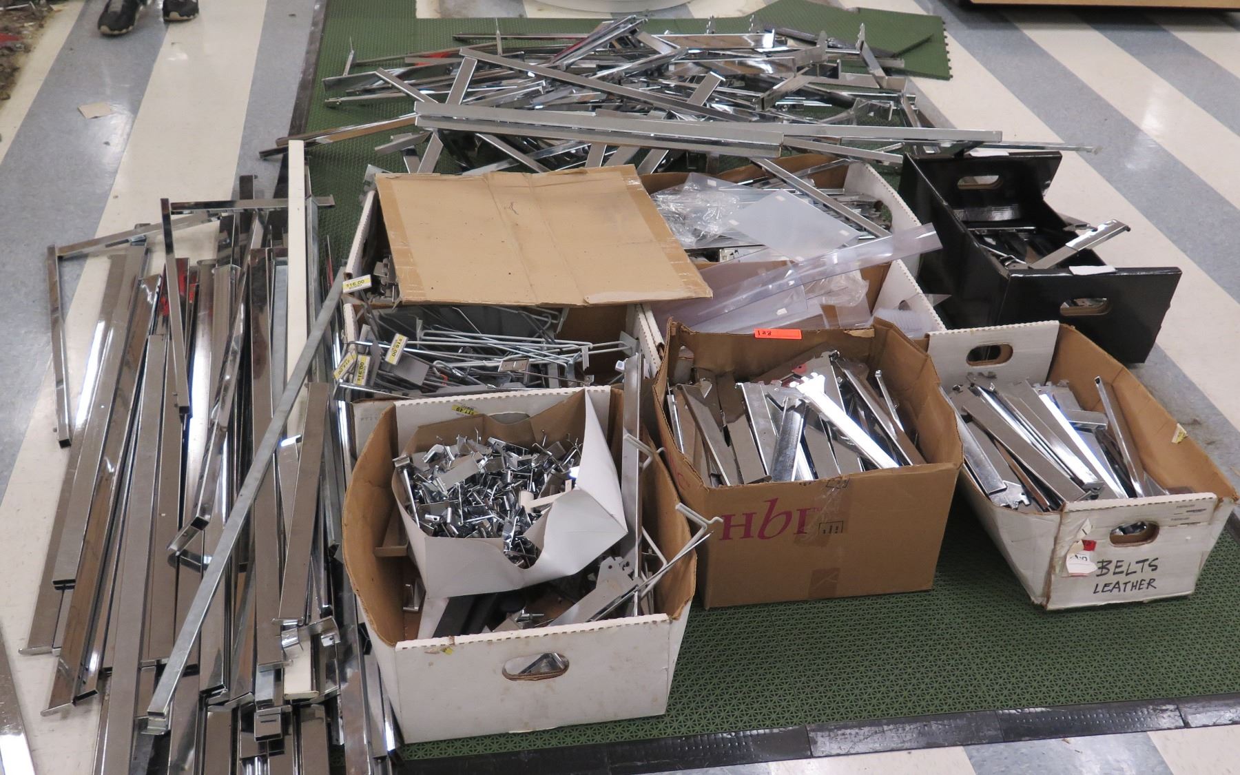 Multiple Boxes Metal Rack Parts, Rails, Connectors, etc