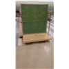 Image 2 : Multiple Slatwall Panel Wood & Chrome Adjustable Display Shelf Racks 128"L x 50.5"D x 62.5"H