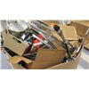 Image 2 : Box on Pallet Metal Rack Parts, Rails, Wheels, etc