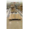 Image 2 : Slatwall Panel Wood & Chrome Adjustable Display Shelf Racks 50.5"L x 50.5"D x 62"H