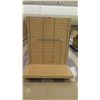 Image 2 : Multiple Slatwall Panel Wood & Chrome Adjustable Display Shelf Racks 232"L x 50.5"D x 62.5"H