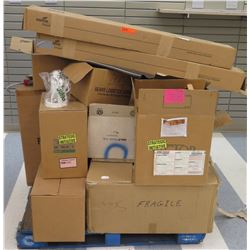 Pallet Misc Boxes Victor Juno Light Fixtures, Metalux Fluorescent, etc