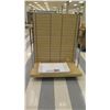 Image 2 : Multiple Slatwall Panel Wood & Chrome Adjustable Display Shelf Racks 184"L x 50.5"D x 62.5"H