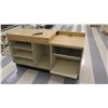 Image 2 : Wooden Shelf w/ Headboard & 6 Cubicles Below 60"L x 24"D x 33.5"H