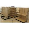 Image 1 : Qty 10 Multiple Slatwall Panel Wood & Chrome Adjustable Display Shelf Racks