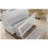 Image 1 : Pallet of Multiple White Metal Wire Rack Shelving 48"L x 19"W, 48"L x 25"W, etc.