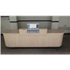 Image 2 : Long Wooden Customer Service Cabinet w/ Cubicles Below 120"L x 26"D x 41.5"H