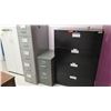 Image 2 : "L" Shaped Desk & Chair, 3 File Cabinets & 2 Door Cabinet; Contents of Room