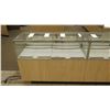 Image 2 : 3 Section Wood, Metal & Glass Display Units w/ Cabinets, No Keys, 116"L x 20"D x 38.5"H