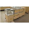 Image 2 : 10+ Section Wood, Metal and Glass Display Units w/ Cabinets, No Keys