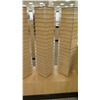 Image 2 : 6 Mounted Rotating Slatwall Panel Wood & Chrome Small Display Racks