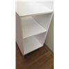 Image 2 : White Pressboard 2 Cubicle Unit w/ Headboard 29"W x 29"D x 38.5"H; Backboard: 59.5"H