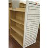 Image 1 : Wooden 3 Shelf Display Unit w/ Slatwall End 50"L x 29"D x 53"H