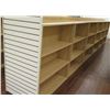 Image 1 : Long Wooden 15 Cubicle Display Shelf Unit w/ Slatwall End 288"L x 29"D x 53"H