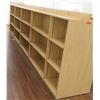 Image 1 : Long Wooden 15 Cubicle Display Shelf Unit 216"L x 29"D x 53"H