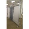 Image 8 : Qty 2 White & Metal 3 Section Room Dividers 149"L x 12"D x 96.5"H