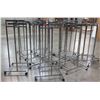 Image 1 : Qty 10 Misc Metal Chrome Adjustable Rolling Racks, all approx. 53"H