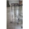 Image 2 : Qty 10 Misc Metal Chrome Adjustable Rolling Racks, all approx. 53"H