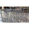 Image 2 : Qty 15 Misc Metal Chrome Adjustable Rolling Racks, all approx. 53"H