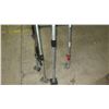 Image 2 : Qty 4 Tall Adjustable Footed Poles, approximately 100"L