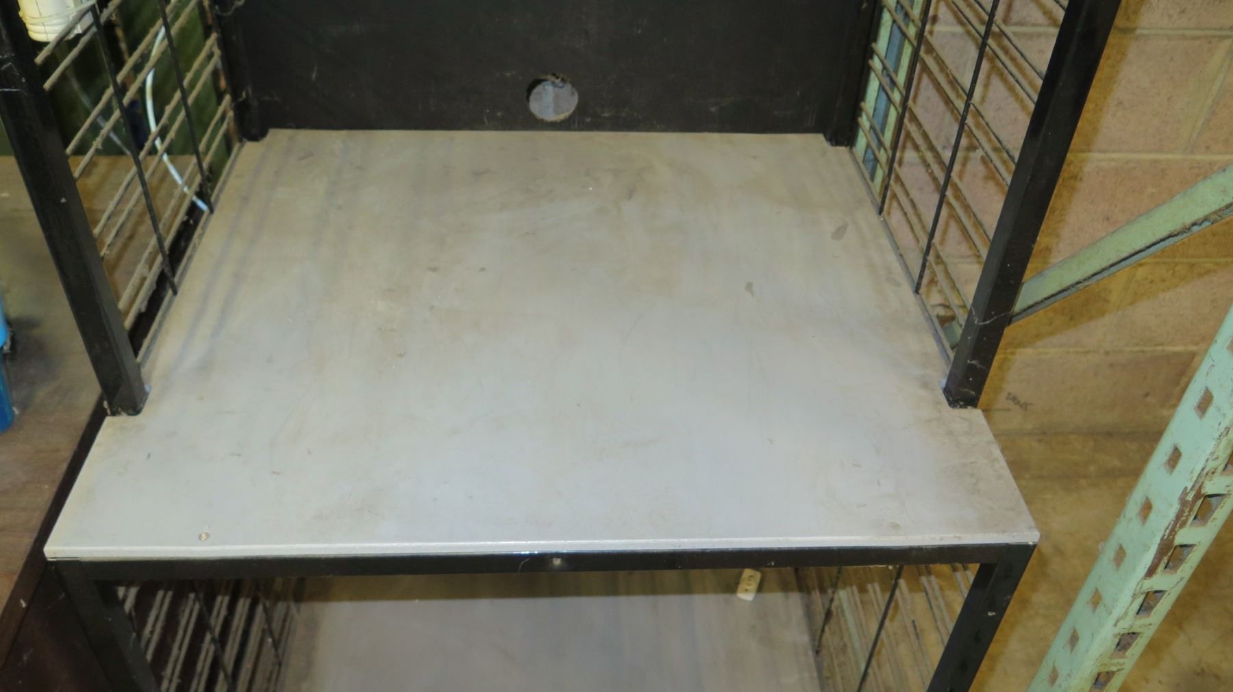 Three Tier Rolling Shelf on Wheels w/ Wire Rack Sides 30