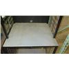 Image 2 : Three Tier Rolling Shelf on Wheels w/ Wire Rack Sides 30"W x 32"D x 70"H