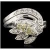 Image 2 : 14KT White Gold 1.26 ctw Diamond Ring