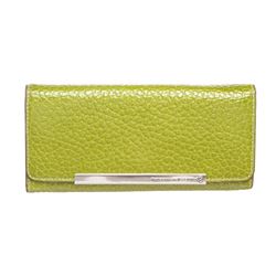 Pelle Borsa Green Pebbled Leather Long Wallet