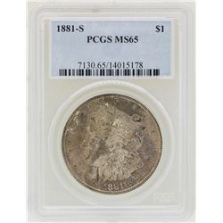 1881-S $1 Morgan Silver Dollar Coin PCGS MS65