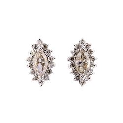 2.00 ctw Diamond Earrings - 14KT White Gold