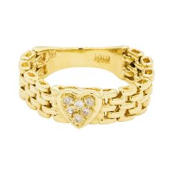 0.10 ctw Diamond Ring - 14KT Yellow Gold