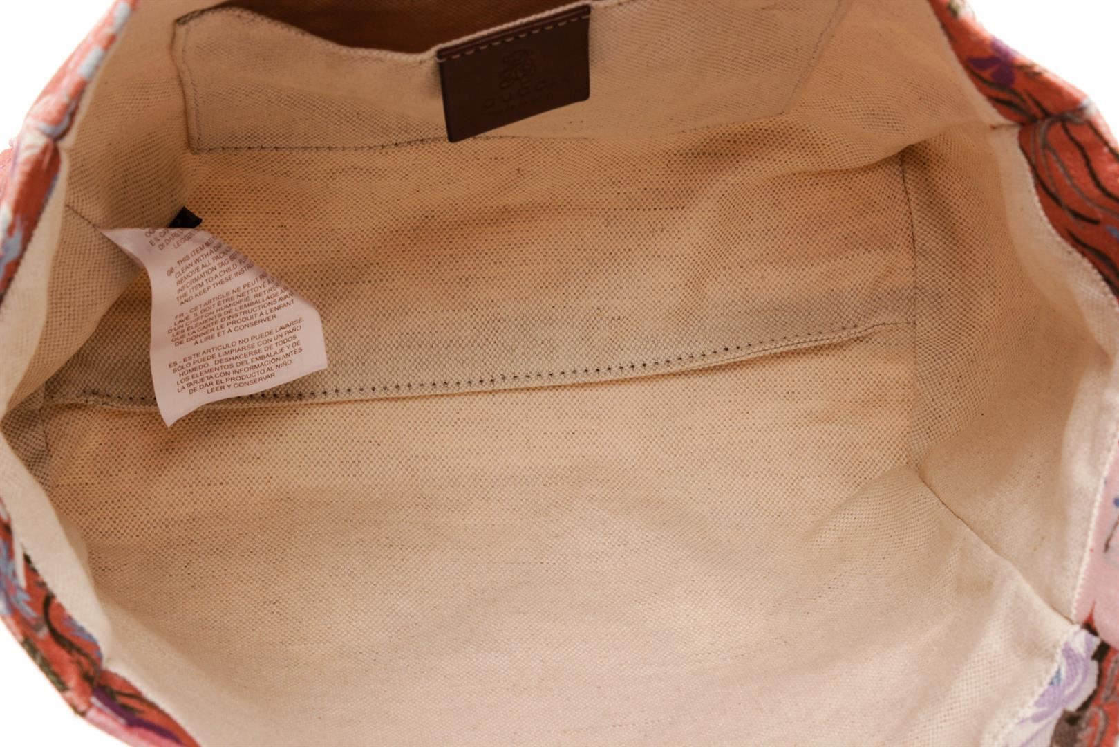 gucci pink canvas tote