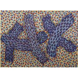 Cynthia Carlson, Hornet Rocks, Roplex, Acrylic, and Wax crayon drawing