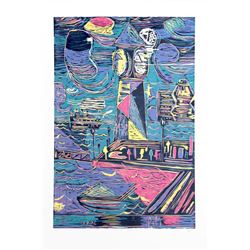 Tal R, The Minute, Woodcut