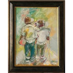 Andrew Turner, Friends, Acrylic Painting