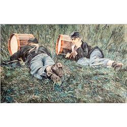 Dianna Drewes, Drummer Boys, Watercolor Painting