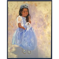 Tony Bennett, Little Cinderella - Disney Princess (Sarah), Oil Painting