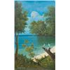 Image 1 : Ramon Martinez, Beach Cove with Trees, Oil Painting