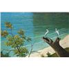 Image 2 : Ramon Martinez, Beach Cove with Trees, Oil Painting