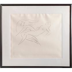 Reuben Nakian, Leda and the Swan - 13, Etching and Chine Colle