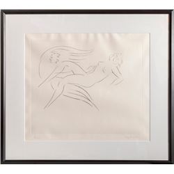 Reuben Nakian, Leda and the Swan - 13, Etching and Chine Colle