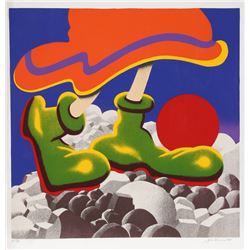 Jack Brusca, Girl with Beach Ball, Serigraph