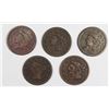 Image 1 : SET OF 5 PCS 1839 LARGE CENTS: