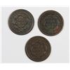 Image 2 : SET OF 3PCS. 1840 LARGE CENTS VG/FINE:
