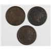 Image 1 : SET OF (3) 1843 LARGE CENTS VG-FINE+: