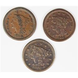 SET OF (3) 1846 CENTS: